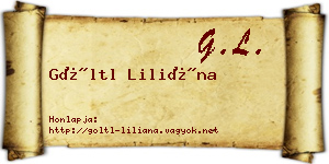 Göltl Liliána névjegykártya